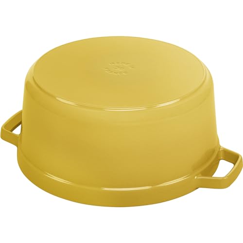 STAUB Cast Iron Dutch Oven 5.5-qt Round Cocotte, Made in France, Serves 5-6, Black Matte