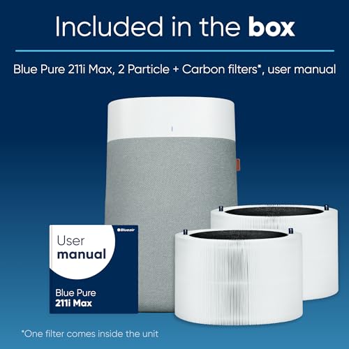 BLUEAIR Air Purifiers for Large Rooms, Cleans 3,048 Sqft In One Hour, HEPASilent Smart Air Cleaner For Home, Pets, Allergies, Virus, Dust, Mold