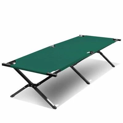 Sleepman Camping and Hiking Cot Bring Home Furniture Color: Green