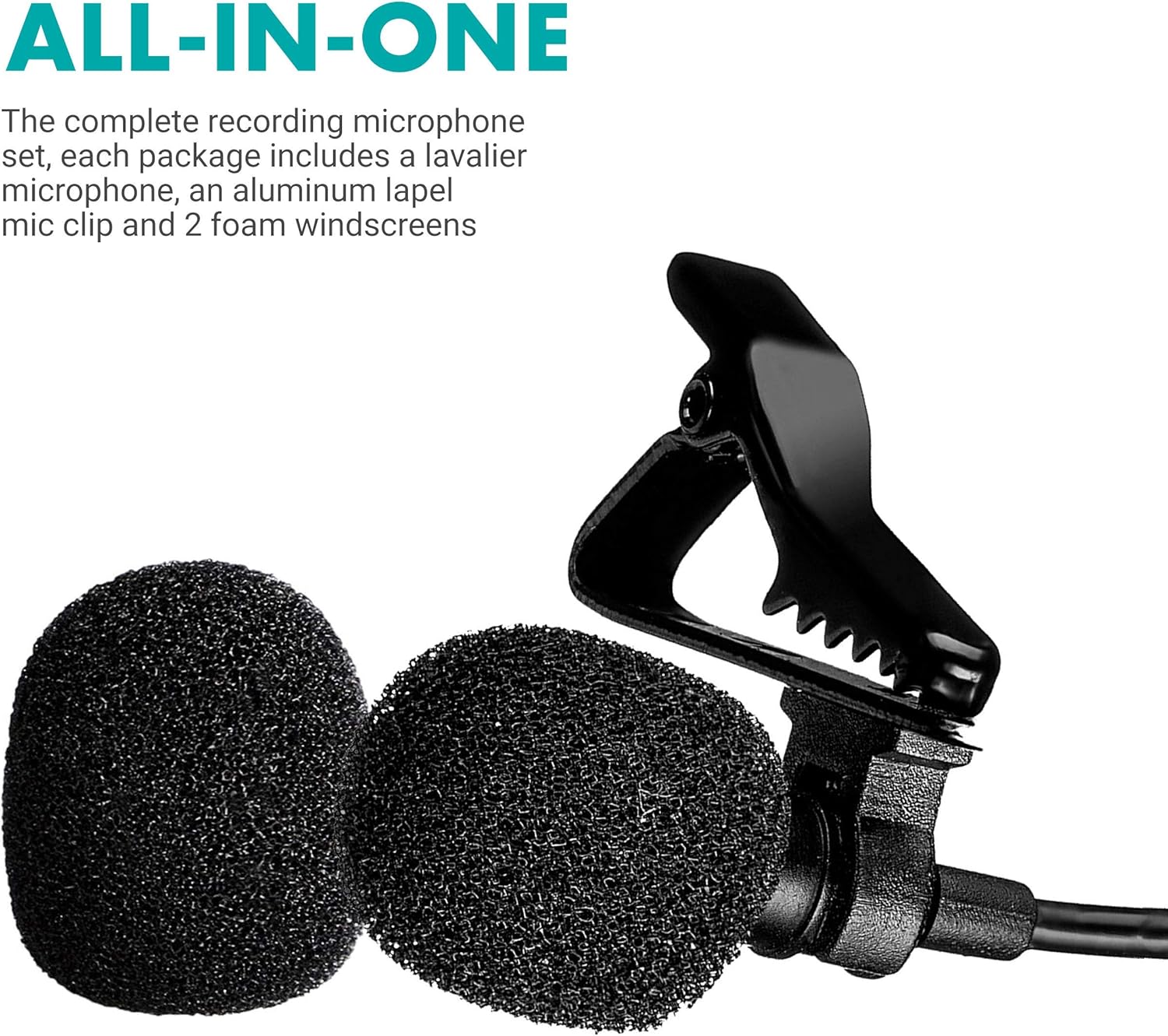 Movo M1 USB Lavalier Lapel Clip-on Omnidirectional Computer Microphone for Laptop, PC and Mac, Perfect Podcasting, Gaming