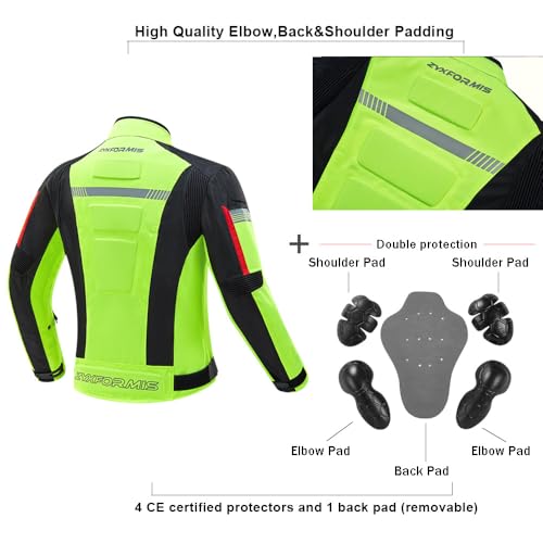 Motorcycle Jacket Motorbike Biker Waterproof Jackets Windproof Full Body Protective Gear Armoured Summer Winter for Men