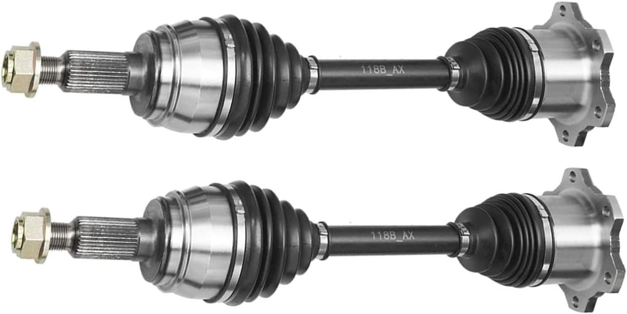 Detroit Axle - 6-Lug 4WD Front CV Axle Drive Shafts Assembly Replacement for Chevy GMC Silverado Sierra 1500 Yukon Escalade w/o ABS - 2pc Set