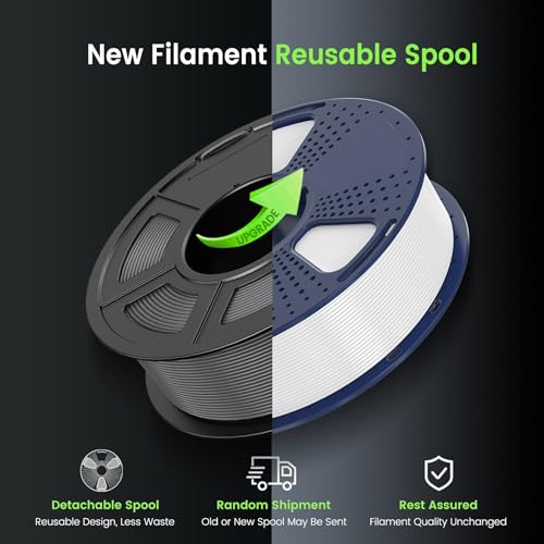 SUNLU 3D Printer Filament Bundle, PLA Plus Filament 10KG 1.75mm, Neatly Wound Filament for Most 3D Printer, 10 Colors, 1kg Spool