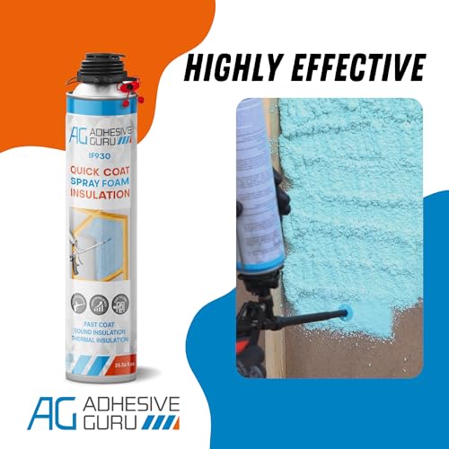 Adhesive Guru Spray Foam Insulation Kit ( 6 x 32.80 oz), Polyurethane Self-Expanding Spray Adhesive Foam
