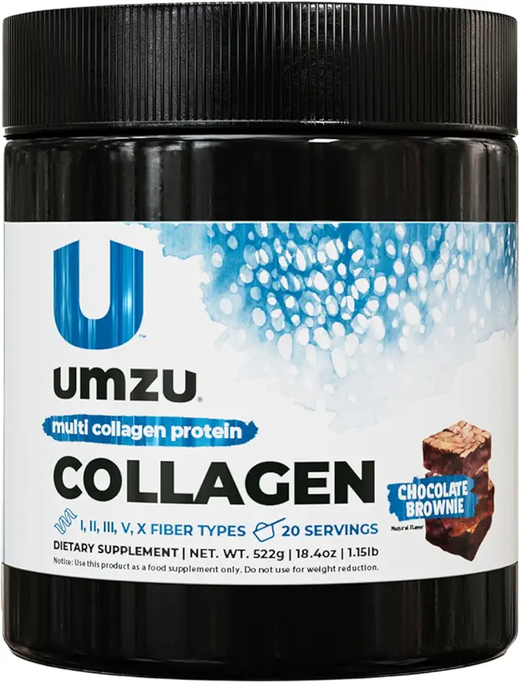 UMZU ZuCollagen Hydrolyzed Protein Powder | 5 Collagen Peptide Types for Healthy Hair, Skin, Nails, Joints & Gut | Low Calorie