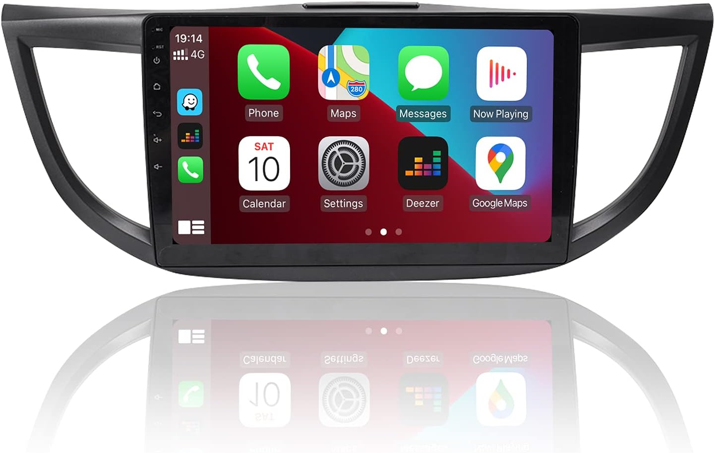 ViaBecs 9" Touch Screen Head Unit Carplay for Honda CRV 2007 2008 2009 2010 2011 Android 10.0 Car Stereo with Bluetooth Support Rear/Front-View