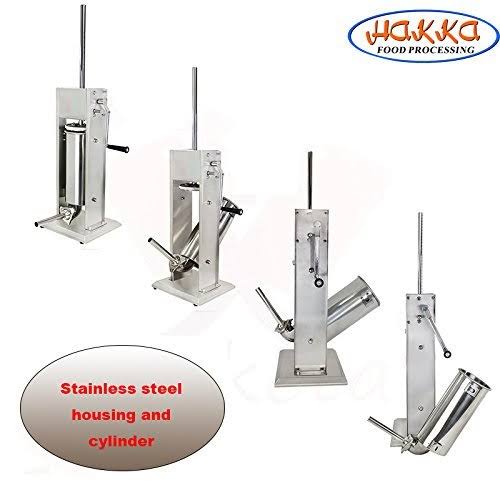 Hakka 15 lb/7 L Sausage Stuffer 2 Speed Stainless Steel Vertical Sausage Maker