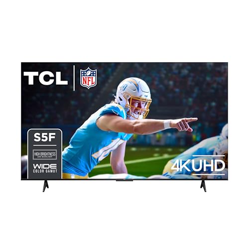 TCL 55-Inch Class S5 UHD 4K LED Smart TV with Fire TV (55S551F, 2024 Model), Dolby Vision, HDR PRO+, Dolby Atmos, Alexa Built-in with Voice Remote
