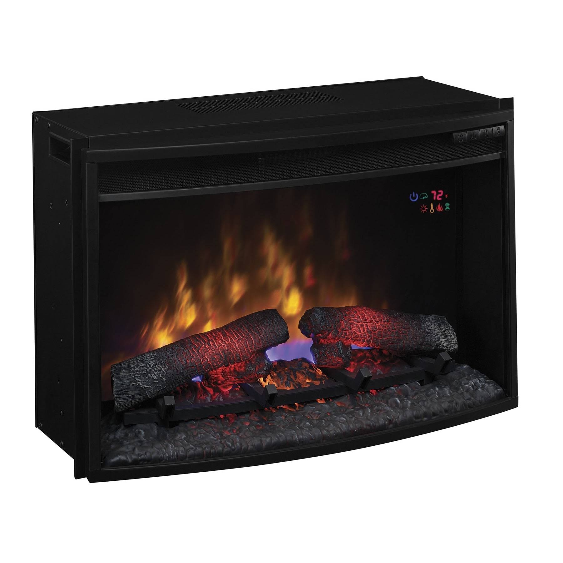 ClassicFlame 25EF031GRP 25x22 Curved Electric Fireplace Insert with Safer Plug
