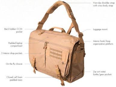 First Tactical Ascend Messenger Bag - Black