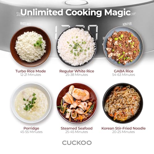 CUCKOO IH Twin Pressure Rice Cooker 23 Menu Options: White, GABA, Scorched, Porridge, & More,