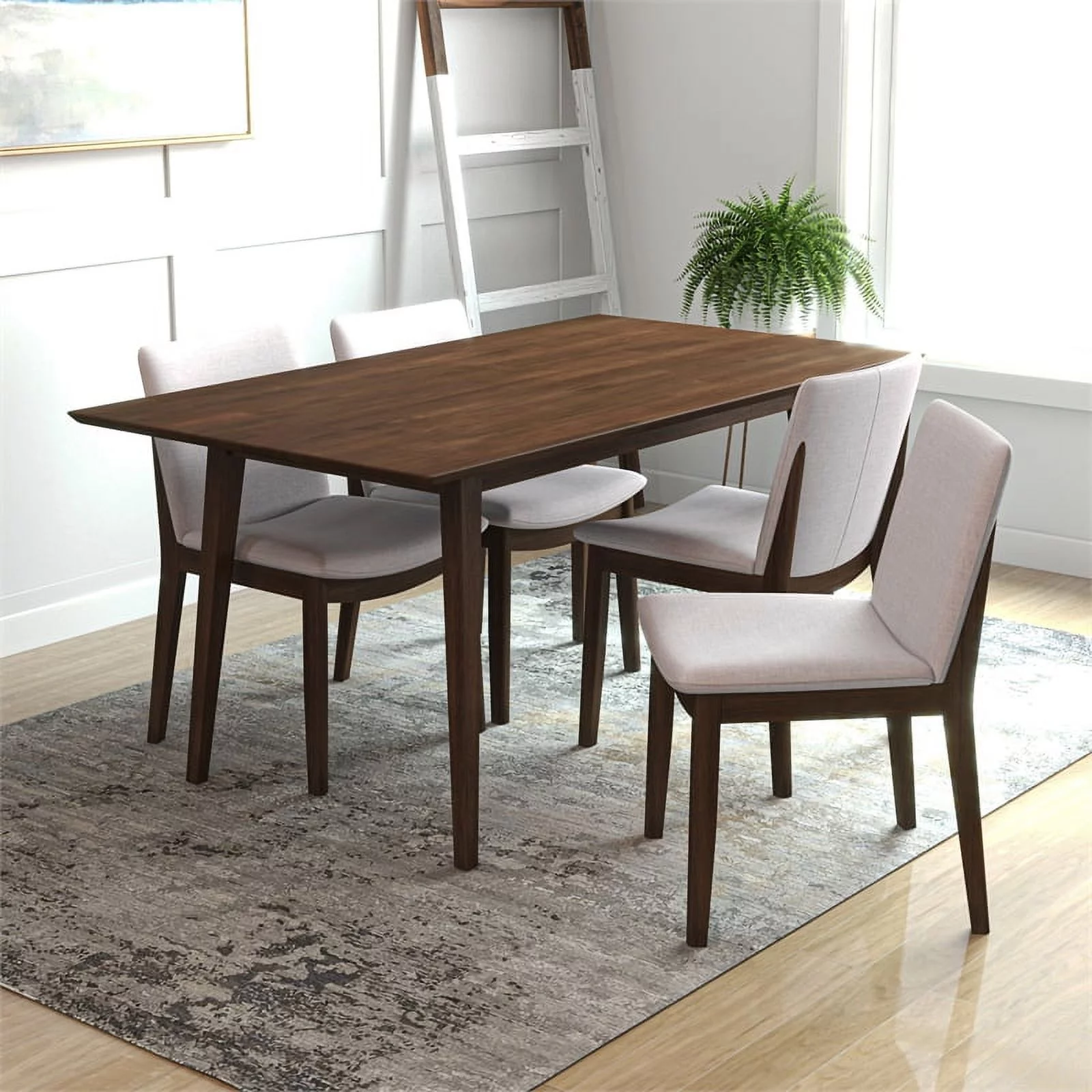 Bridget Mid Century Modern Dining Room Table Set for 4