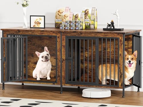 EasyCom 39.96" XL Wooden Large Dog Crate Furniture for Medium and Large Breed