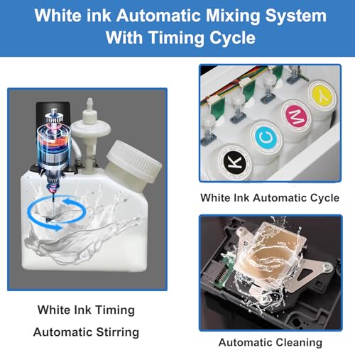 DTF Printer Machine - with XP600 Printhead, Faster Speed Higher Resolution 5760 * 1440dpi, T Shirt Printer DTF Transfer Machine with Roll Feeder