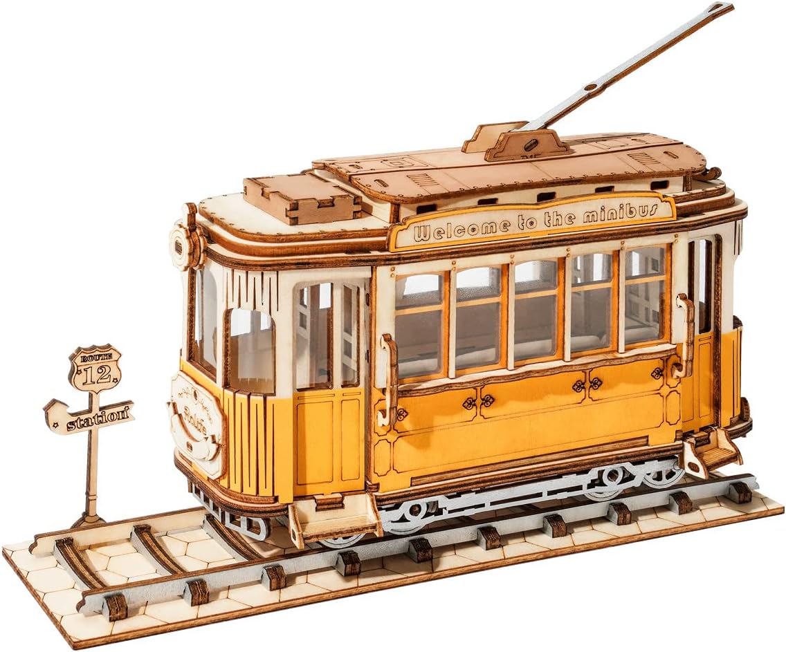 Hands Craft 3D Wooden Puzzle | DIY Model Kit | Craft Kit Brain Teaser | Classic, Carriage (TG506) Pack of 2