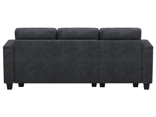 Belffin Modular Sectional Sofa Couch with Storage U Shape Convertible Corner Couches for Living Room Dark Grey Couch