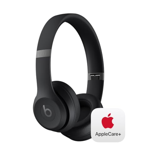 Beats Solo 4 - Wireless Bluetooth On-Ear Headphones, Apple & Android Compatible, Up to 50 Hours of Battery Life - Black & Gold