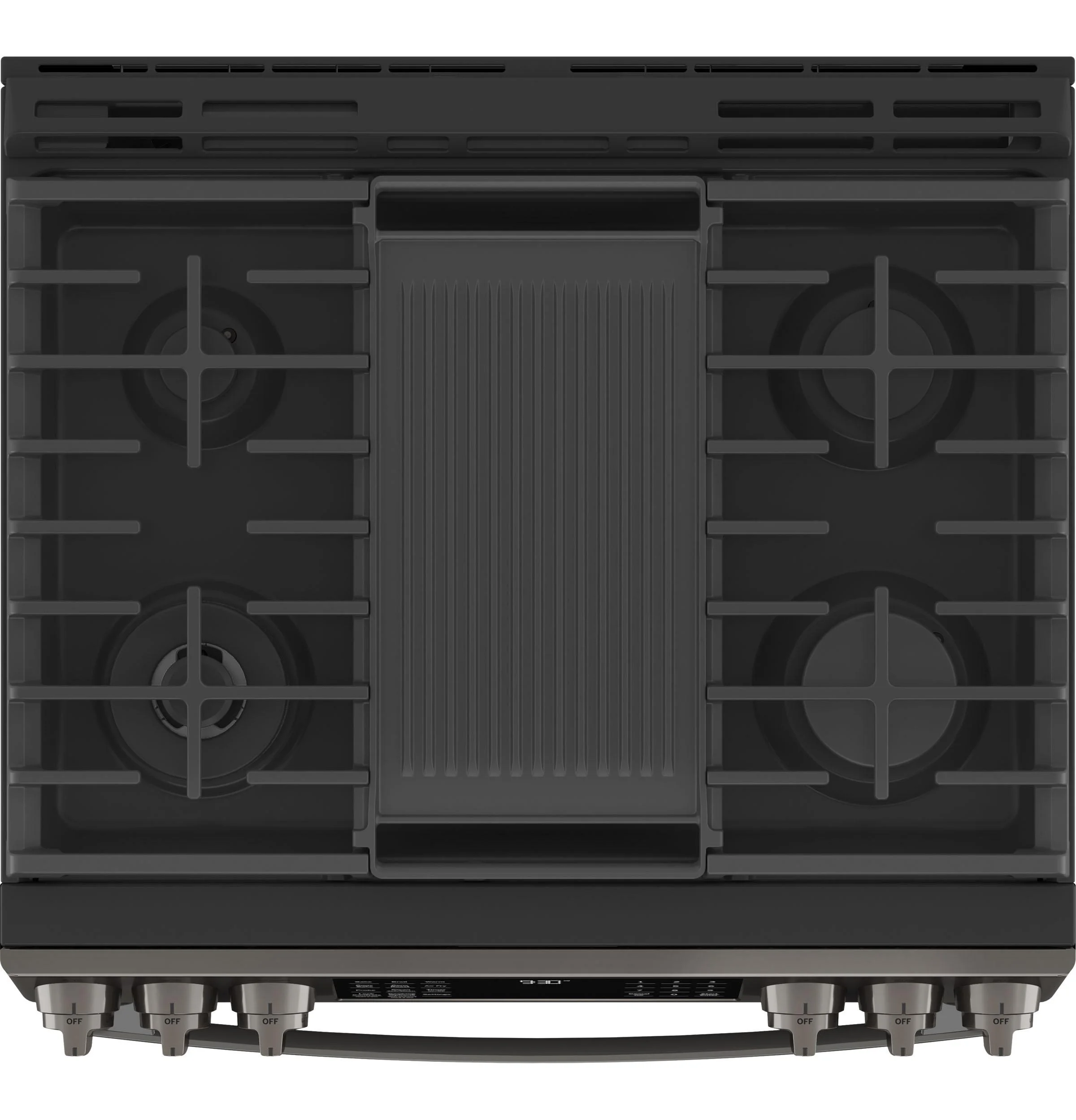 Ge Profile Pgs930bpts Profile 30" Wide 5.6 Cu. Ft. Slide In Gas Range - Black Stainless Steel