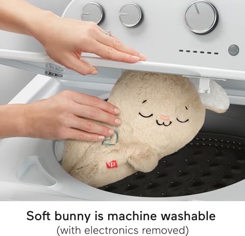Fisher-Price Baby Toy Soothe 'n Snuggle Otter Portable Plush Sound Machine with Music Lights & Breathing Motion for Newborns 0+ Months