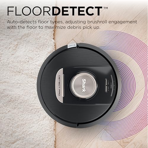 Shark RV2820AE Detect Pro Self-Empty Robot Vacuum with Bagless, 60-day Capacity HEPA Base, 3 Detect & React Technologies