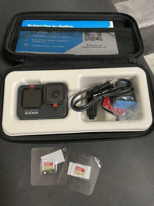 Go Pro HERO9 Black CHDHX-901-FW Action Camera Genuine New w/ 32GB SD Card X2