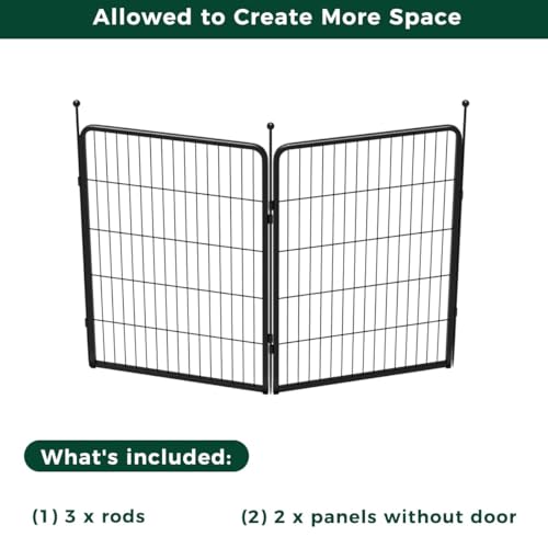 FXW Rollick Dog Playpen for Yard, RV Camping, 32 inch 16 Panels for Small and Medium Dogs│Patented