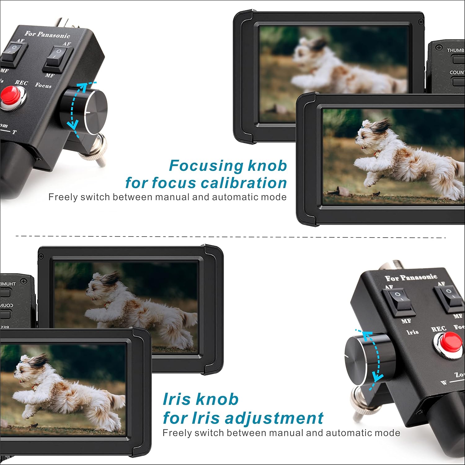 KOERTACOO Camcorder Zoom Controller, Remote Control Zoom, Iris