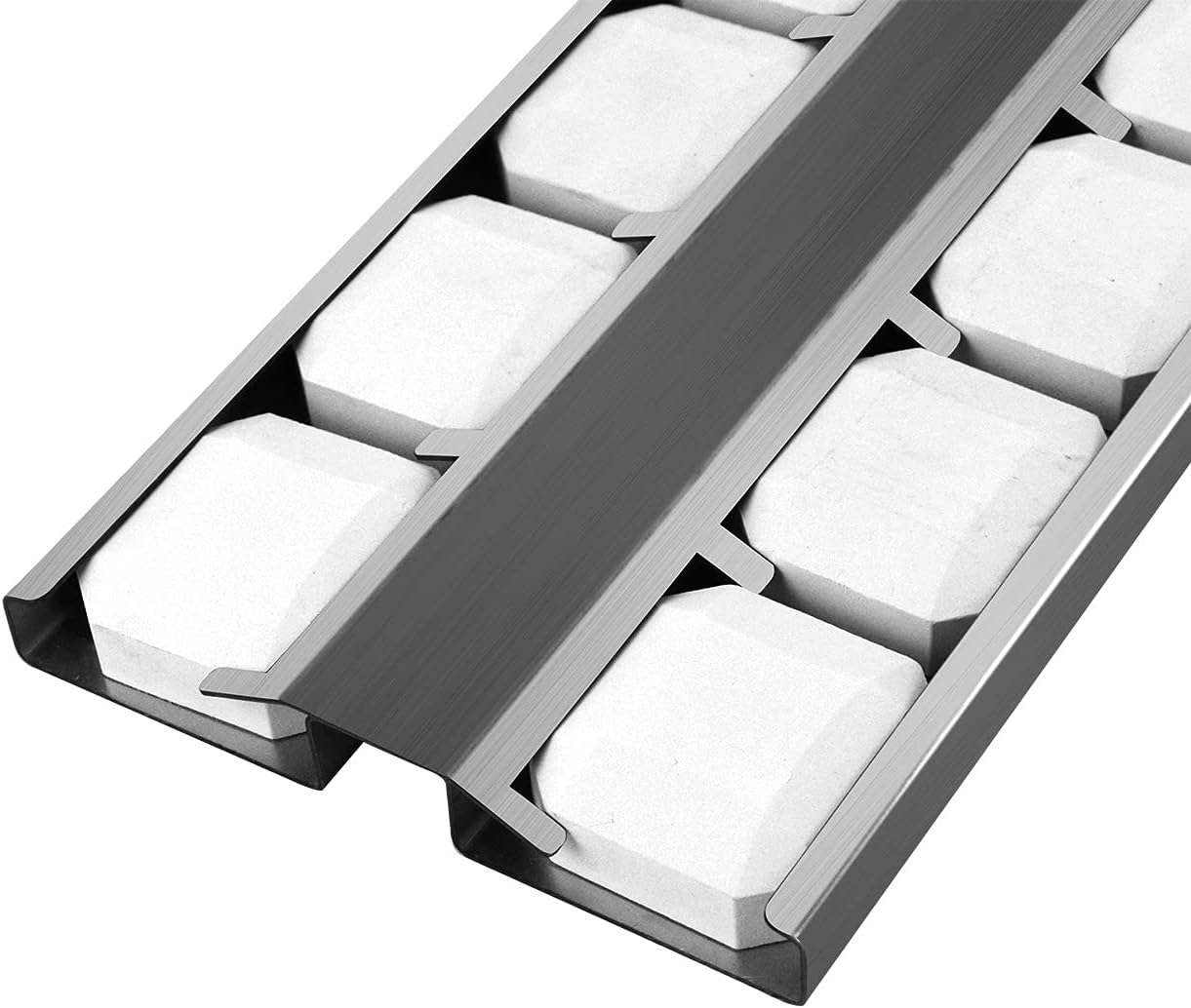 Folocy 18" X 5-1/2" BBQ Grill Briquette Tray Heat Plates Shield, Replace Viking OEM 032370-000, BBQ Gas Grill Replacement Parts for VGBQ54224