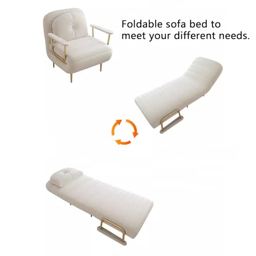 Folding Sofa Bed 3-in-1 Multi Function Lazy Couch Convertible Sleeper Chair Bed for Living Room Bedroom Fold Out Sofa Easy Space Saving (Color :