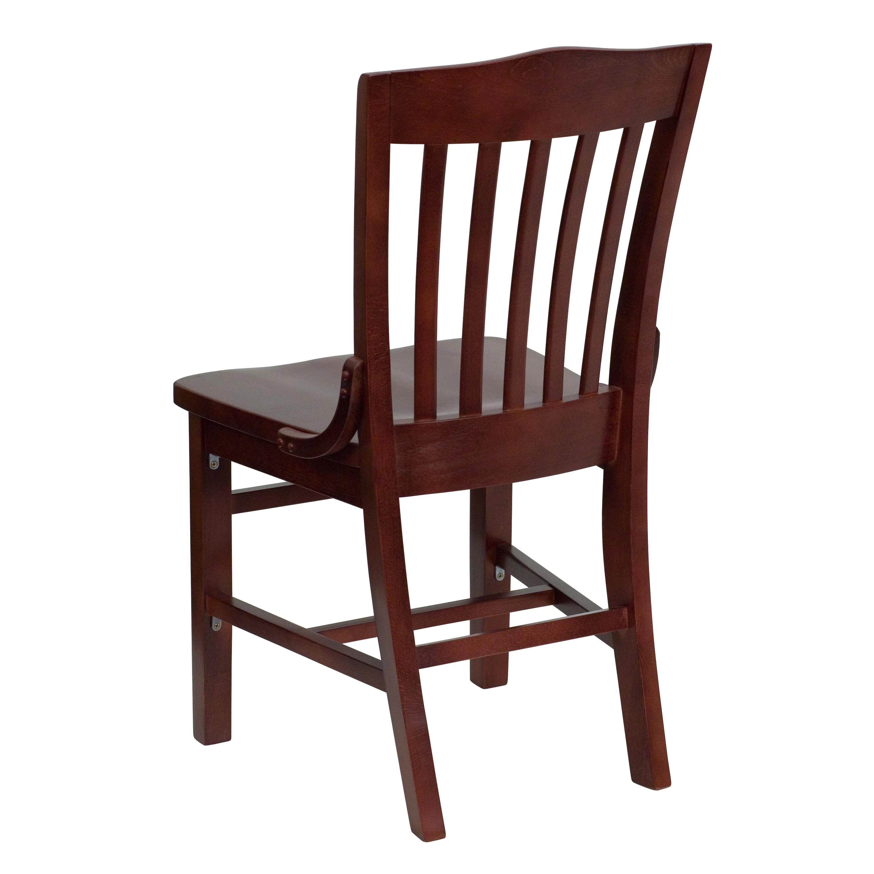 Emma + Oliver School House Back Mahogany Wood Chair