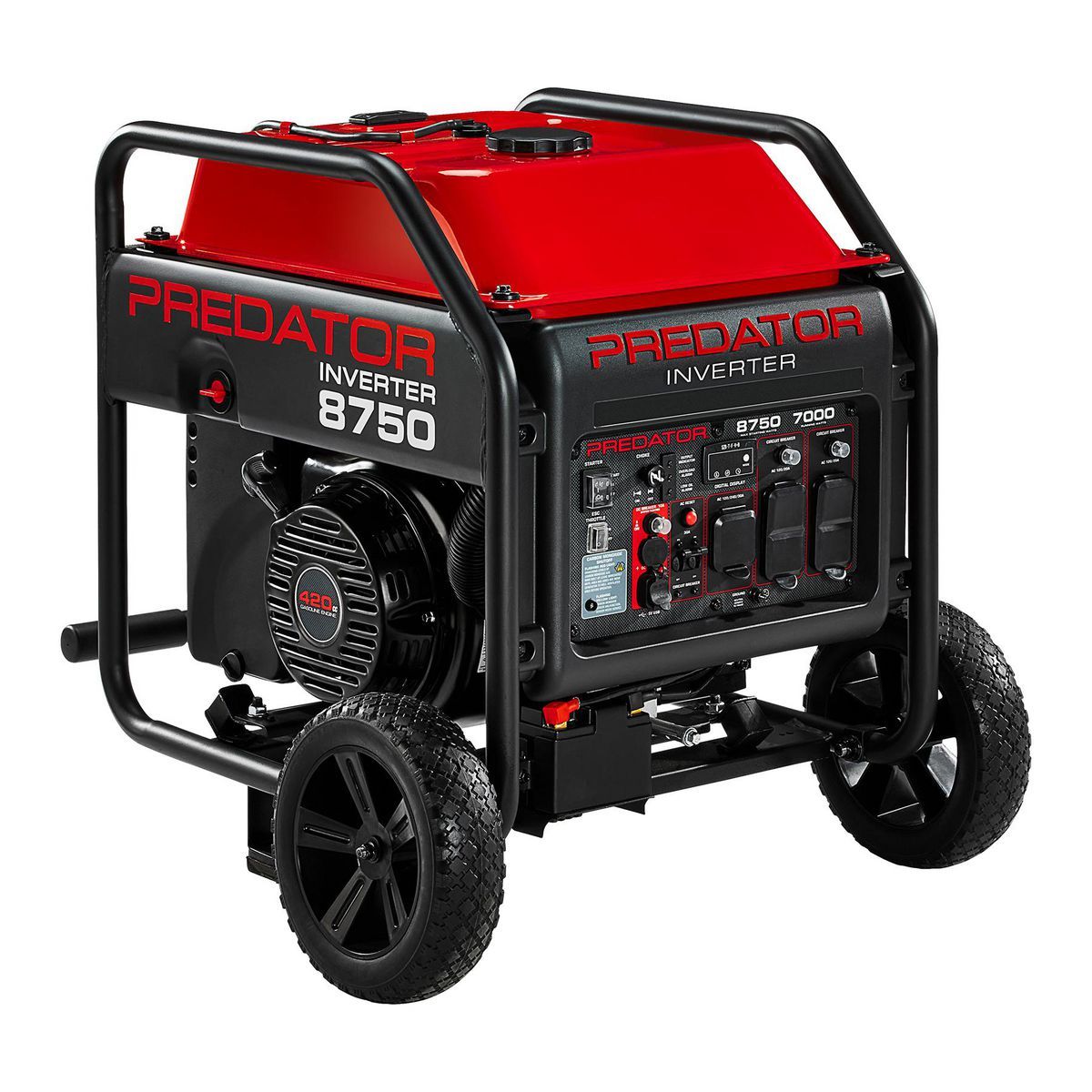PREDATOR 8750 Watt Open-Frame Inverter Generator with CO SECURE Technology, EPA