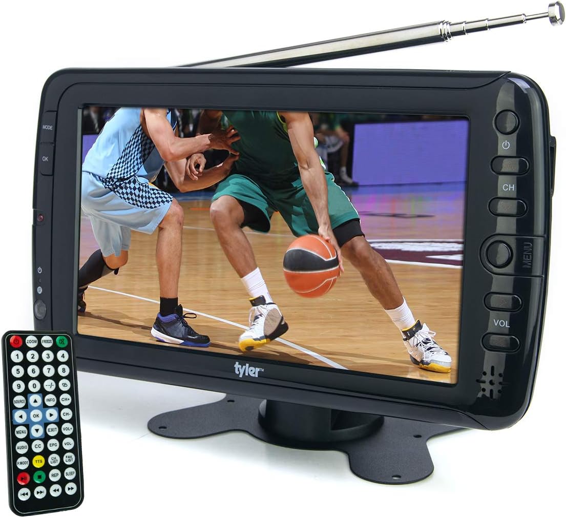 Tyler 7 Portable TV LCD Monitor Rechargeable Battery Powered Wireless Capability HD-TV, USB, SD Card, AC/DC