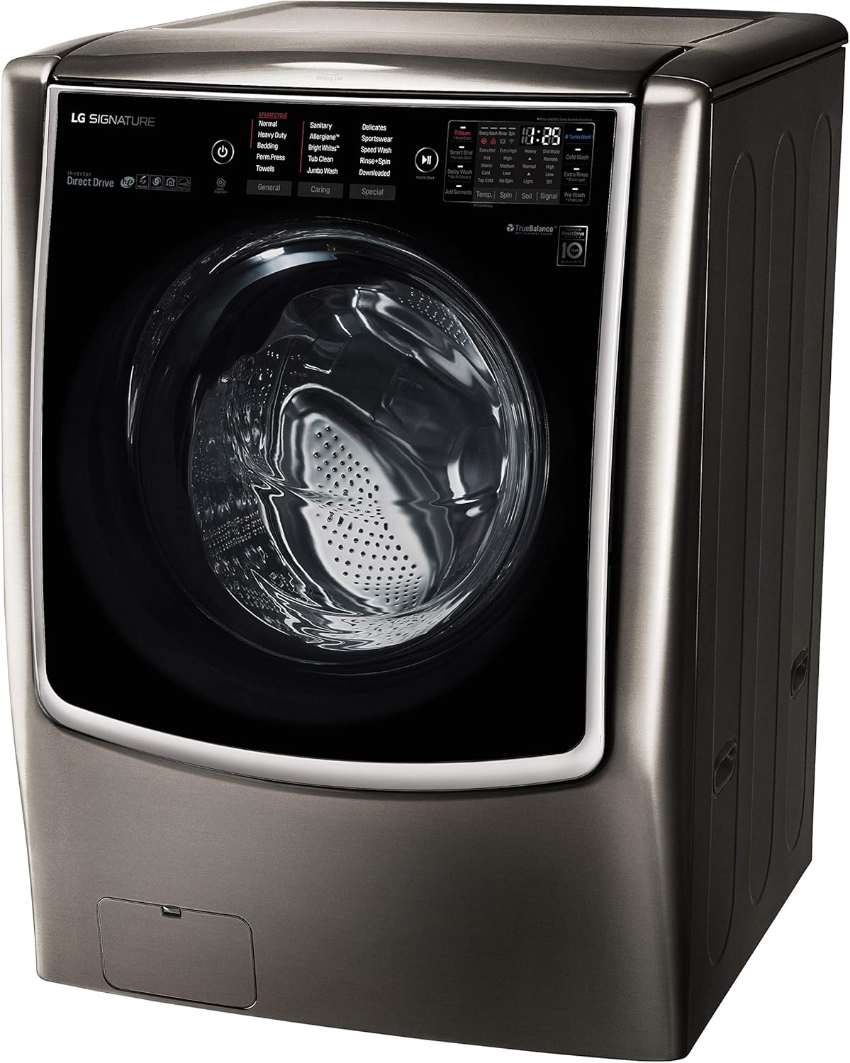 LG WM9500HKA SIGNATURE 5.8 cu. ft. Mega Capacity Washer in Black Stainless Steel