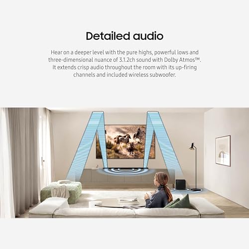 SAMSUNG HW-S50B/ZA 3.0ch All-in-One Soundbar w/Dolby 5.1, DTS Virtual:X, Q Symphony, Built in Center Speaker, Adaptive Sound Lite