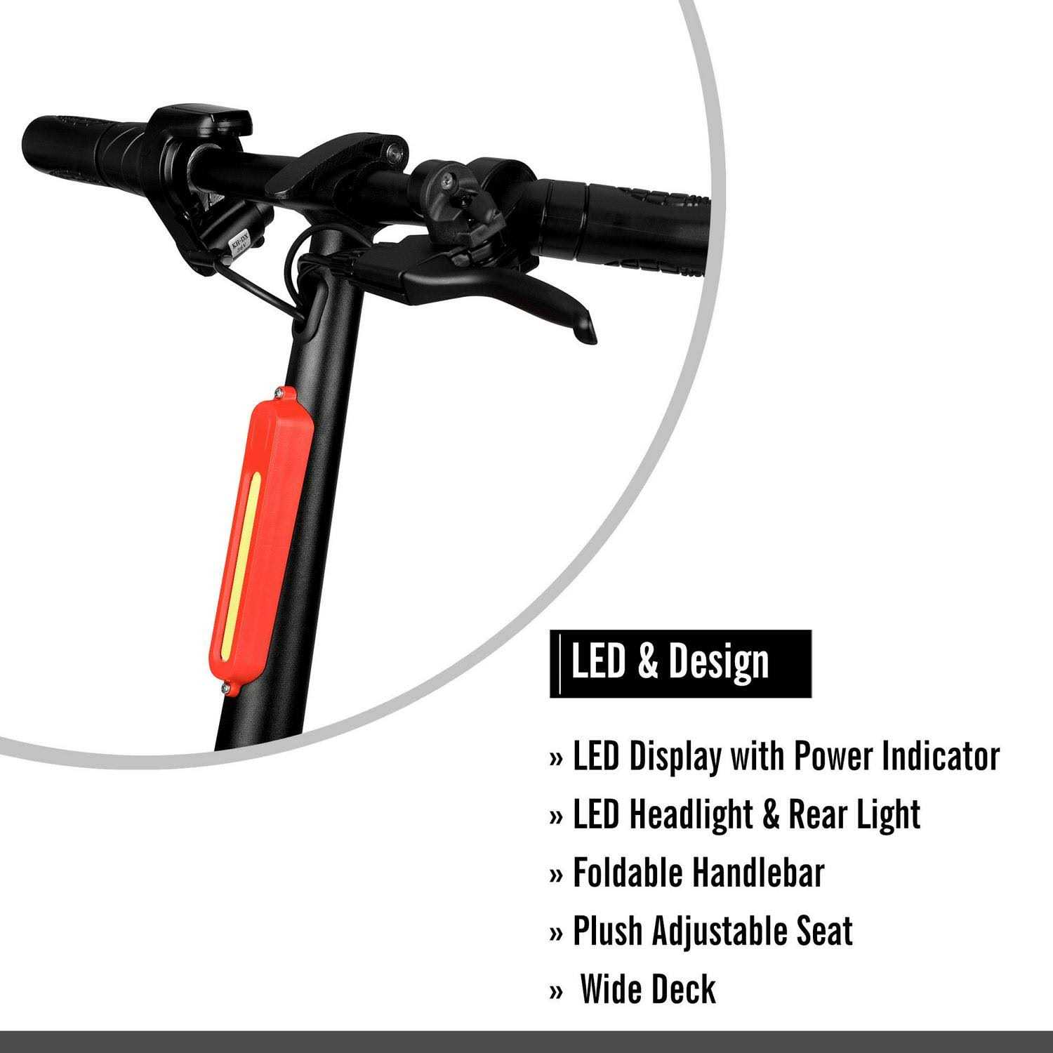 Hyper 36V Skute Commute 12 inch Seated Electric Scooter with Basket - Sports Supplies Online Store