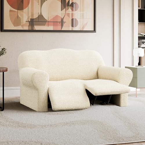 PAULATO BY GA.I.CO. Recliner Sofa Cover - Reclining Couch Slipcover - Soft Polyester Fabric Slipcover