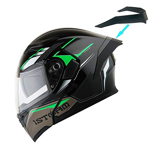 1Storm Motorcycle Modular Full Face Helmet Flip up Dual Visor Sun Shield: HB89
