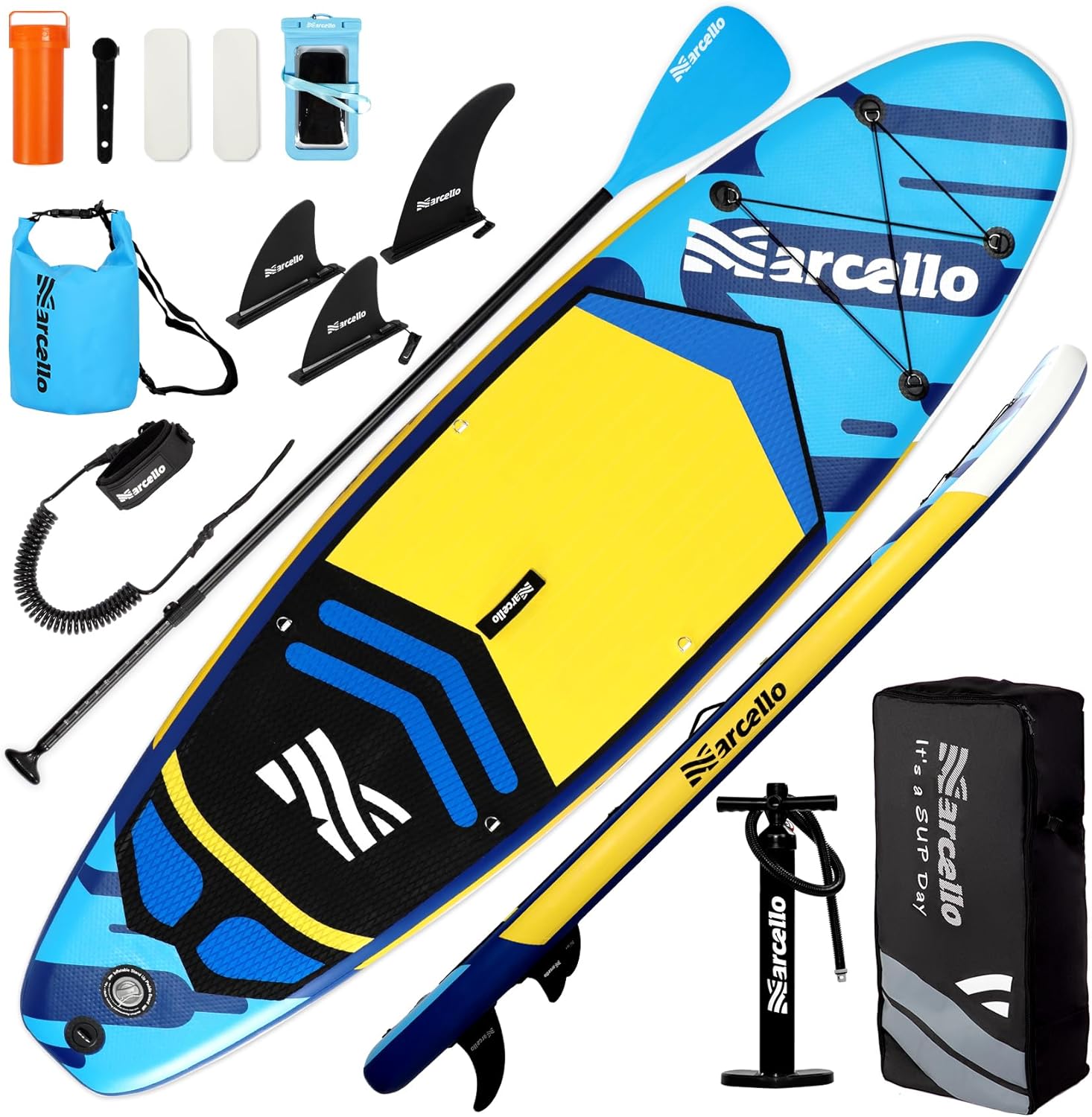 Paddle Board, Inflatable Stand Up Paddle Board, 10.6'×33"×6" Ultra-Light SUP Board with Hand Pump, Leash, Repair Kit