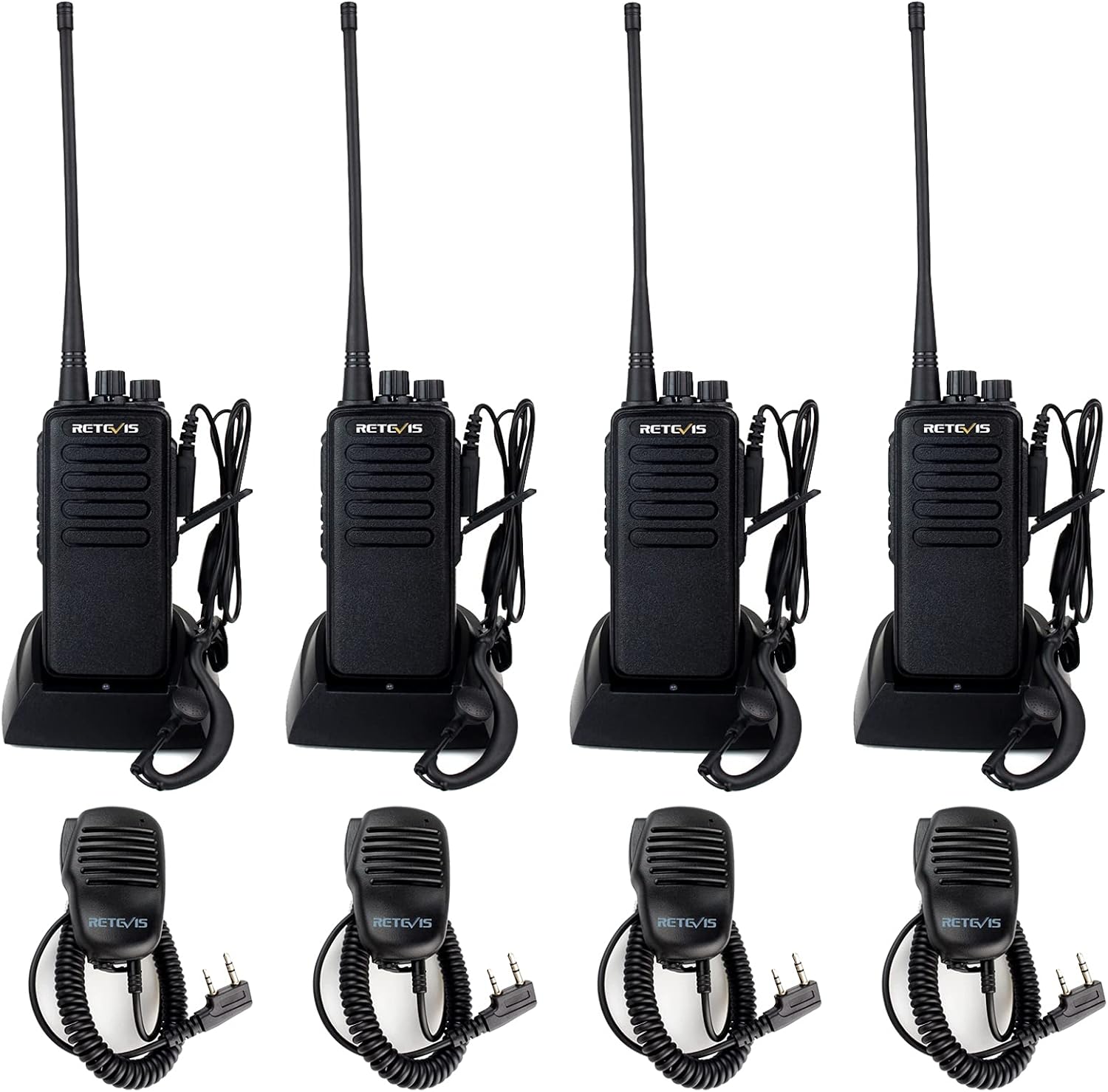 Retevis RT1 Radios Walkie Talkies Long Range,High Power Heavy Duty 2 Way Radio with 3000mAh Rechargeable