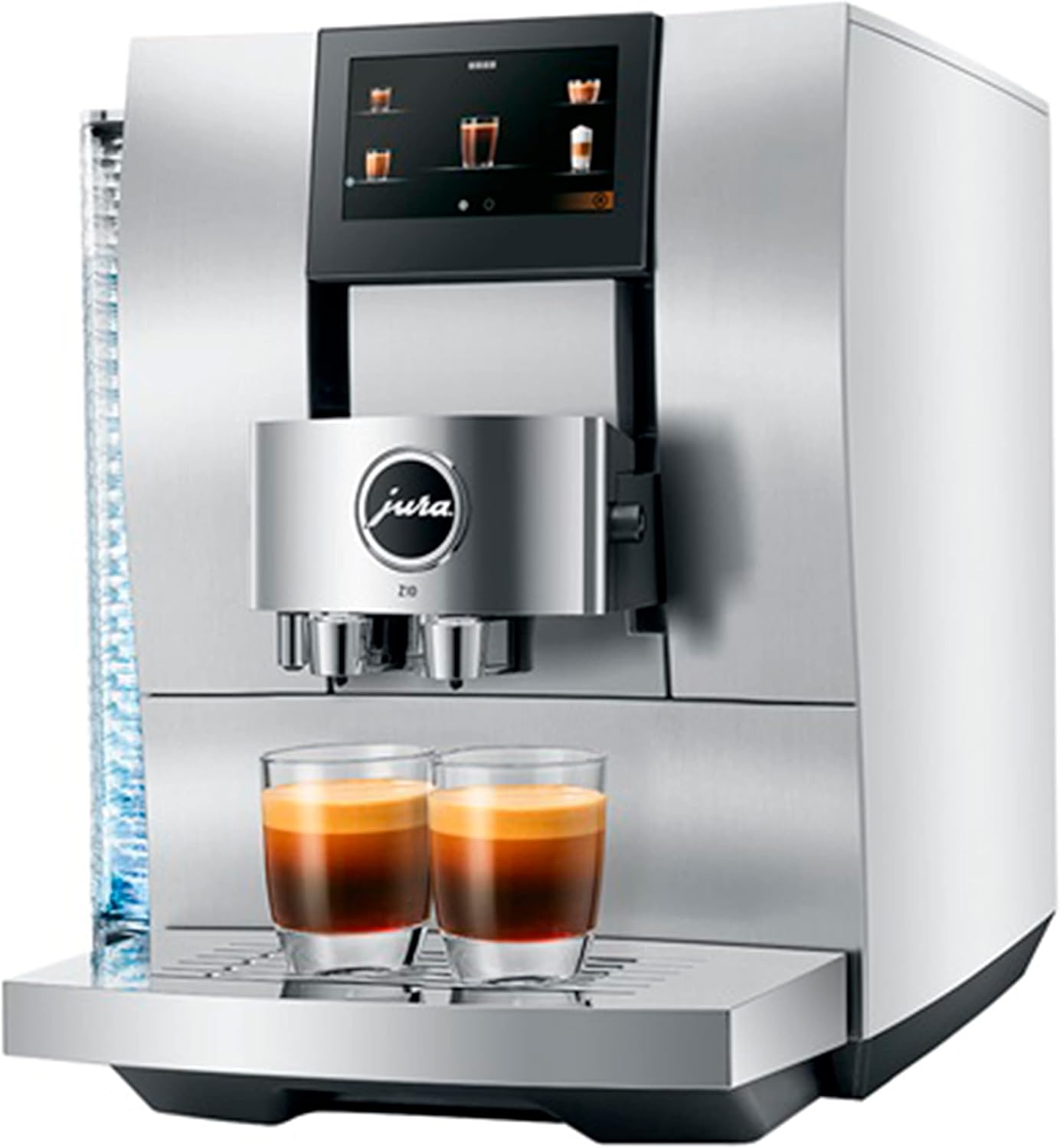 Jura Z10 Fully Automatic Coffee Machine Aluminum White with Glass Milk Container, 16.9 Oz