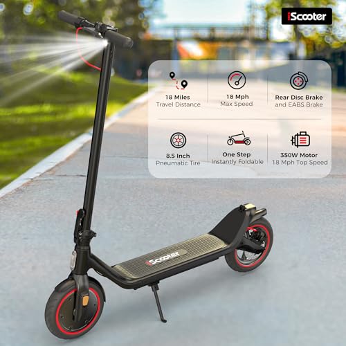 iScooter Electric Scooter for Adults, 18/12 Miles Long Range,22/19/18 Mph Top Speed, Commuting Electric Scooter with Cruise Control