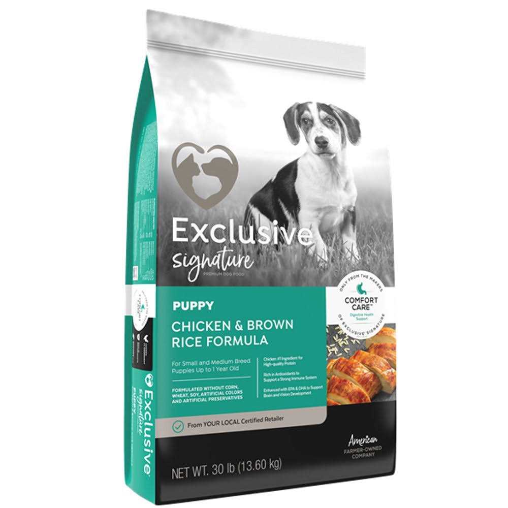 Exclusive Signature Chicken &amp; Brown Rice Puppy Food - Pet Supplies online store