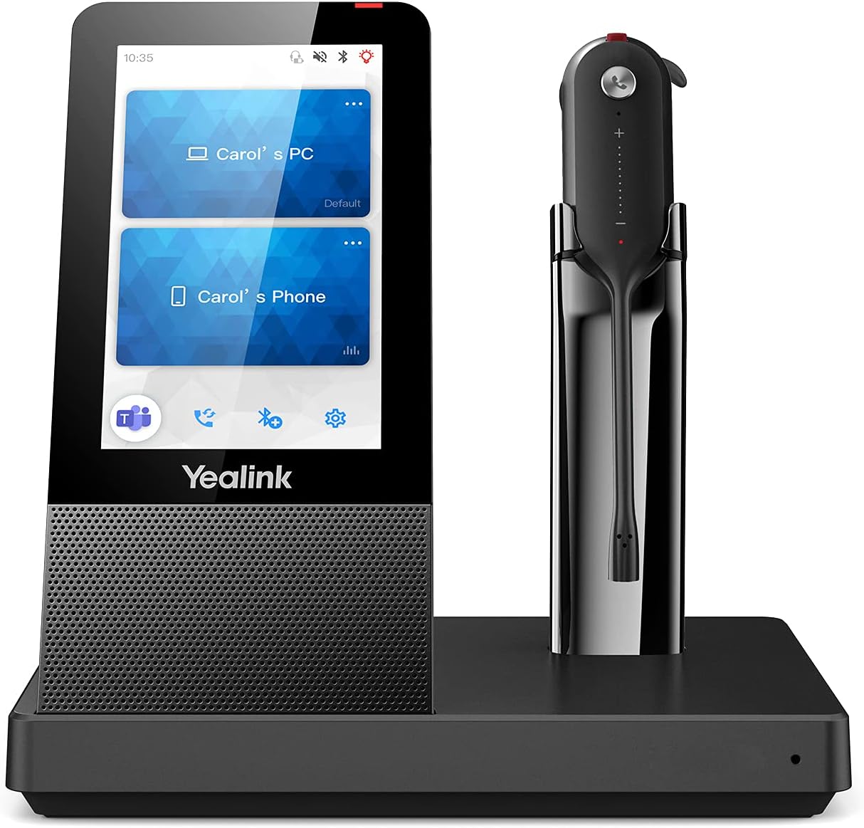 Yealink WH67 Wireless Headset with Microphone for PC Bluetooth Headset for VoIP Phone DECT Headset for Computer Laptop Office IP Phone(for UC