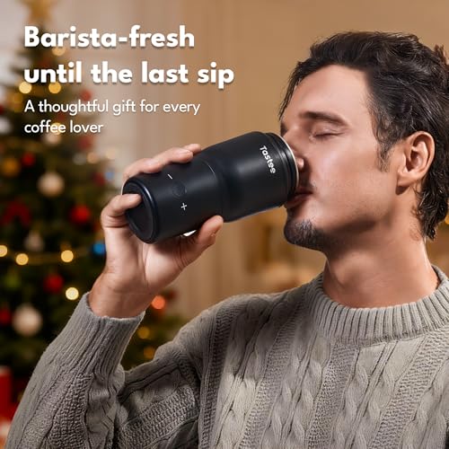 Tastee Heated Coffee Mug – 12oz Portable Travel Mug with 1℉ Precise Temperature Control, 8-Hour Heat Retention, 30W Fast Charging, Leak-Proof