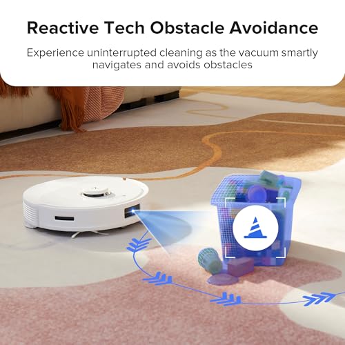 roborock Q8 Max Robot Vacuum and Mop Cleaner, DuoRoller Brush, 5500Pa Strong Suction, Lidar Navigation, Obstacle Avoidance, Multi-Level Mapping