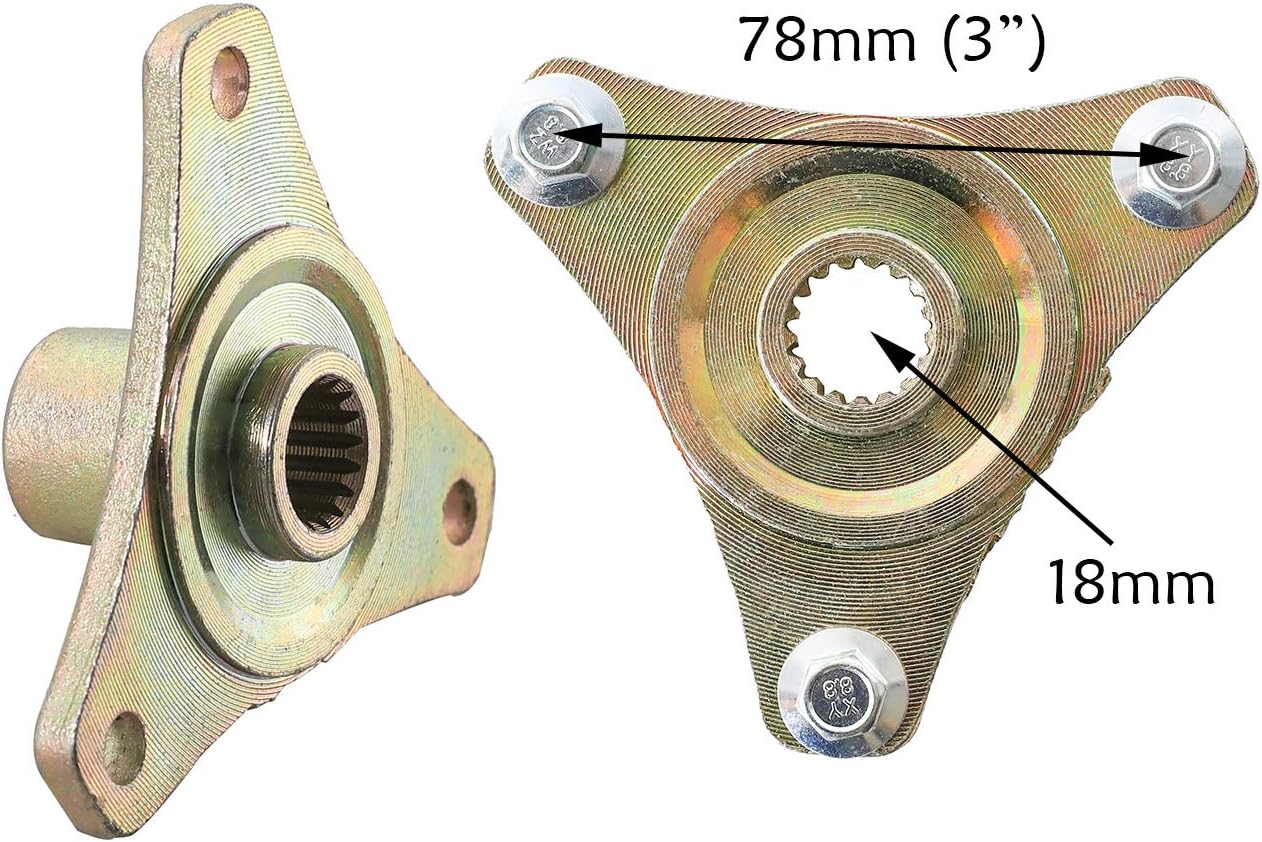 ZXTDR Rear Axle Shaft Kit with Brake Master Cylinder Caliper Disc Rotor Assembly for Go Kart Quad Trike Drift Bikes