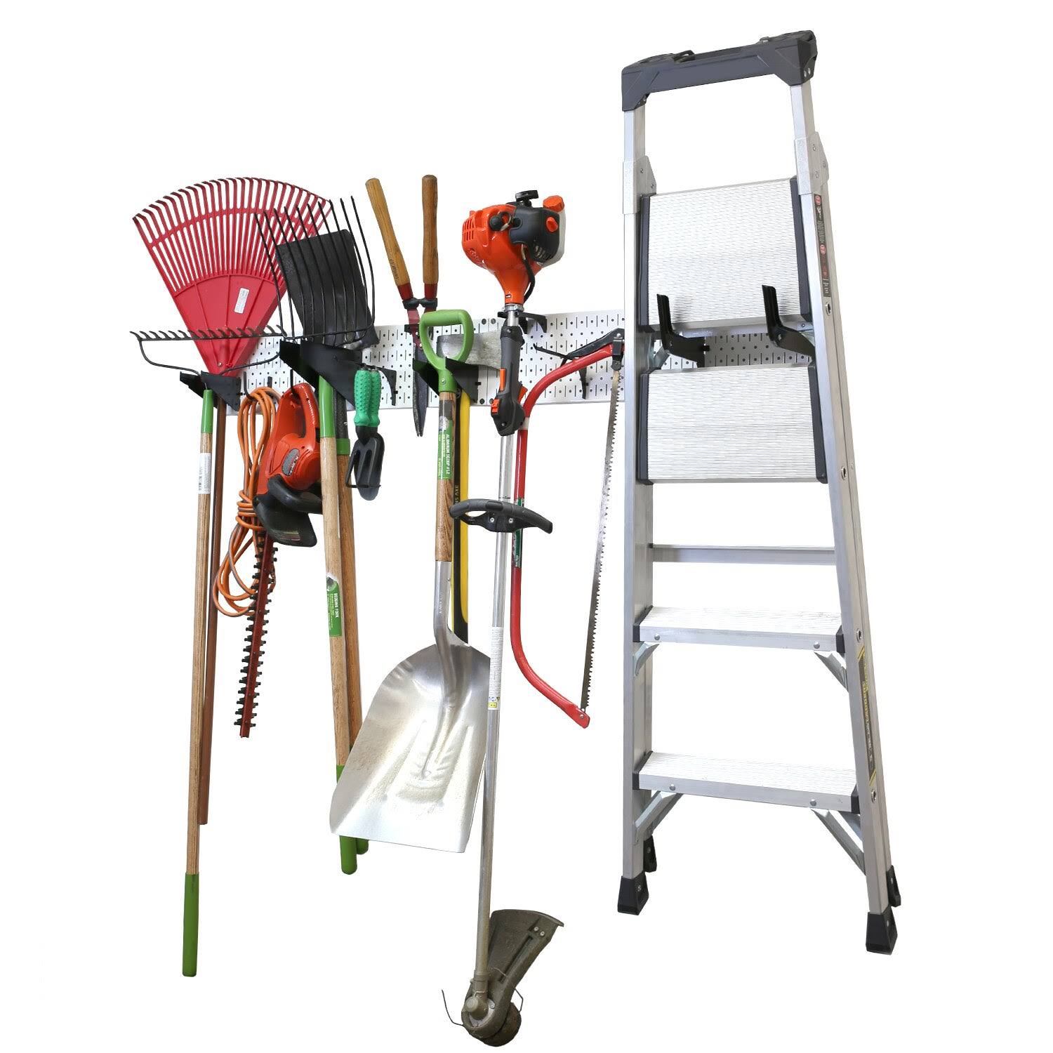 Wall Control Garage Storage Rack Lawn u0026 Garden Tool Organization Wall Mount Organizer - Easy to Install 64 inch Wide Home u0
