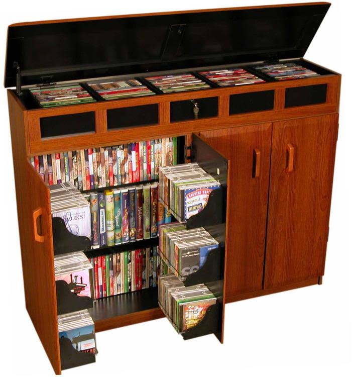 Venture Horizon Top Load Media Cabinet Cherry/Black - 2362-42BC