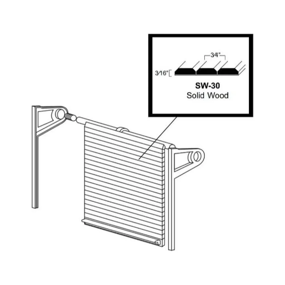 Tambour Door Kit, Red Oak, 30"w x 18-1/2"H