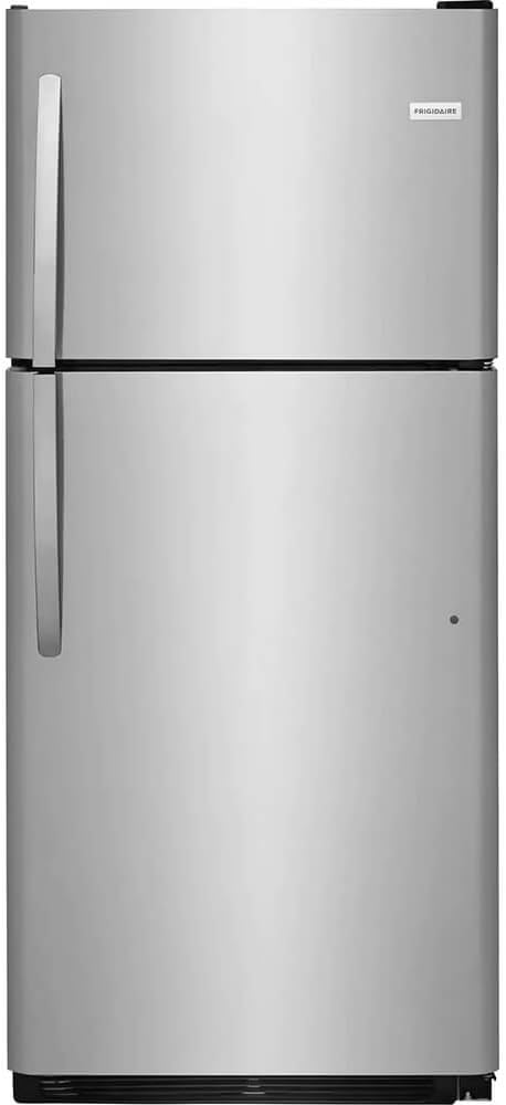 Frigidaire FFTR2021TS 30 Top Freezer Refrigerator with 20.4 cu. ft. Total Capacity 2 Full Width Glass Refrigerator Shelves 1 Full Width Wire Freezer